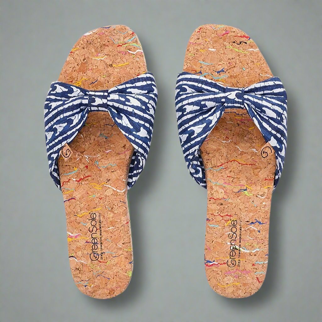 Indigo Wave Women's Flip Flop Sandals – Womens Flip Flops on Brown Living™. SKU: GreenSole_FL00000525. Img 1.
