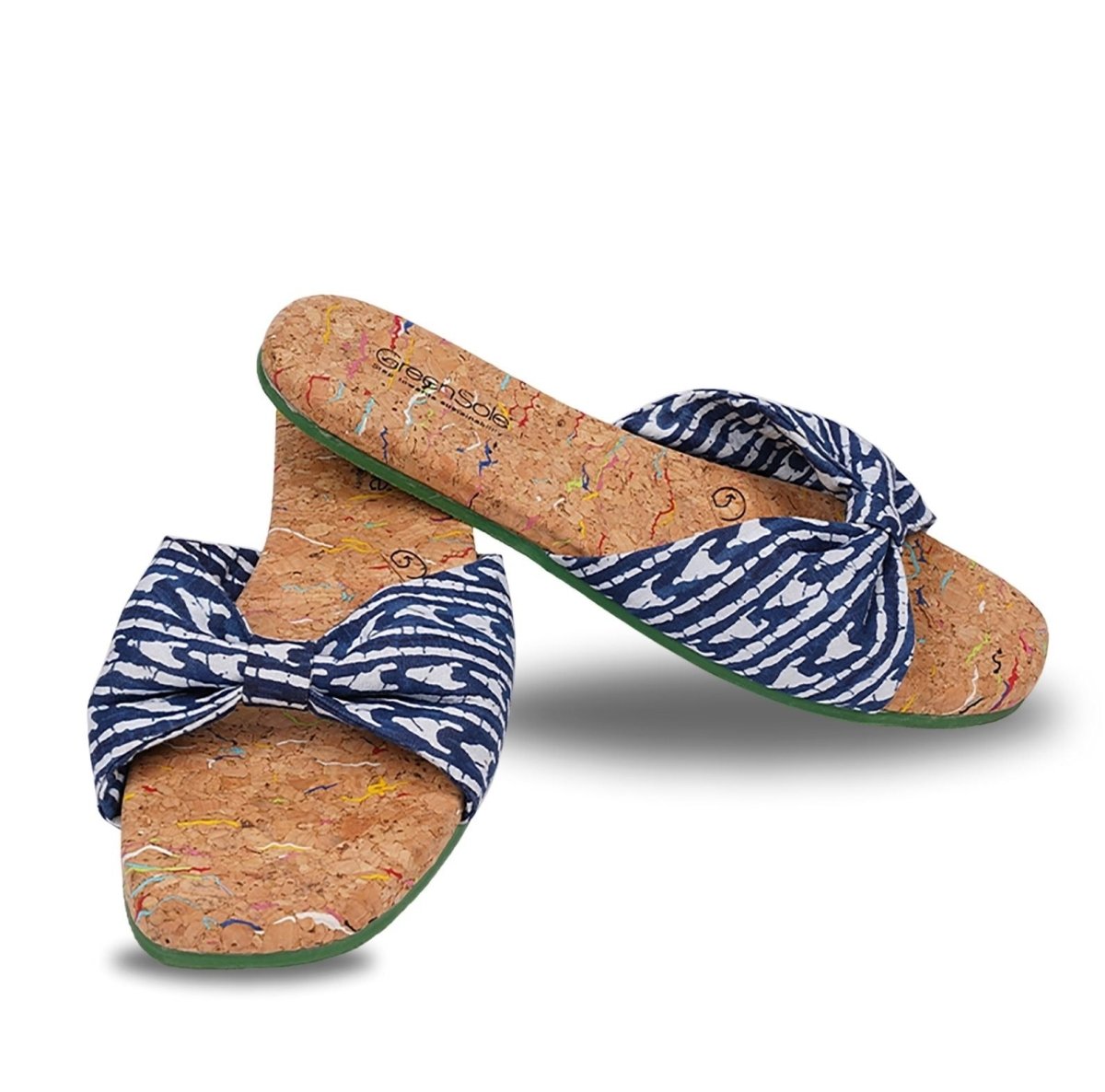 Indigo Wave Women's Flip Flop Sandals – Womens Flip Flops on Brown Living™. SKU: GreenSole_FL00000528. Img 4.