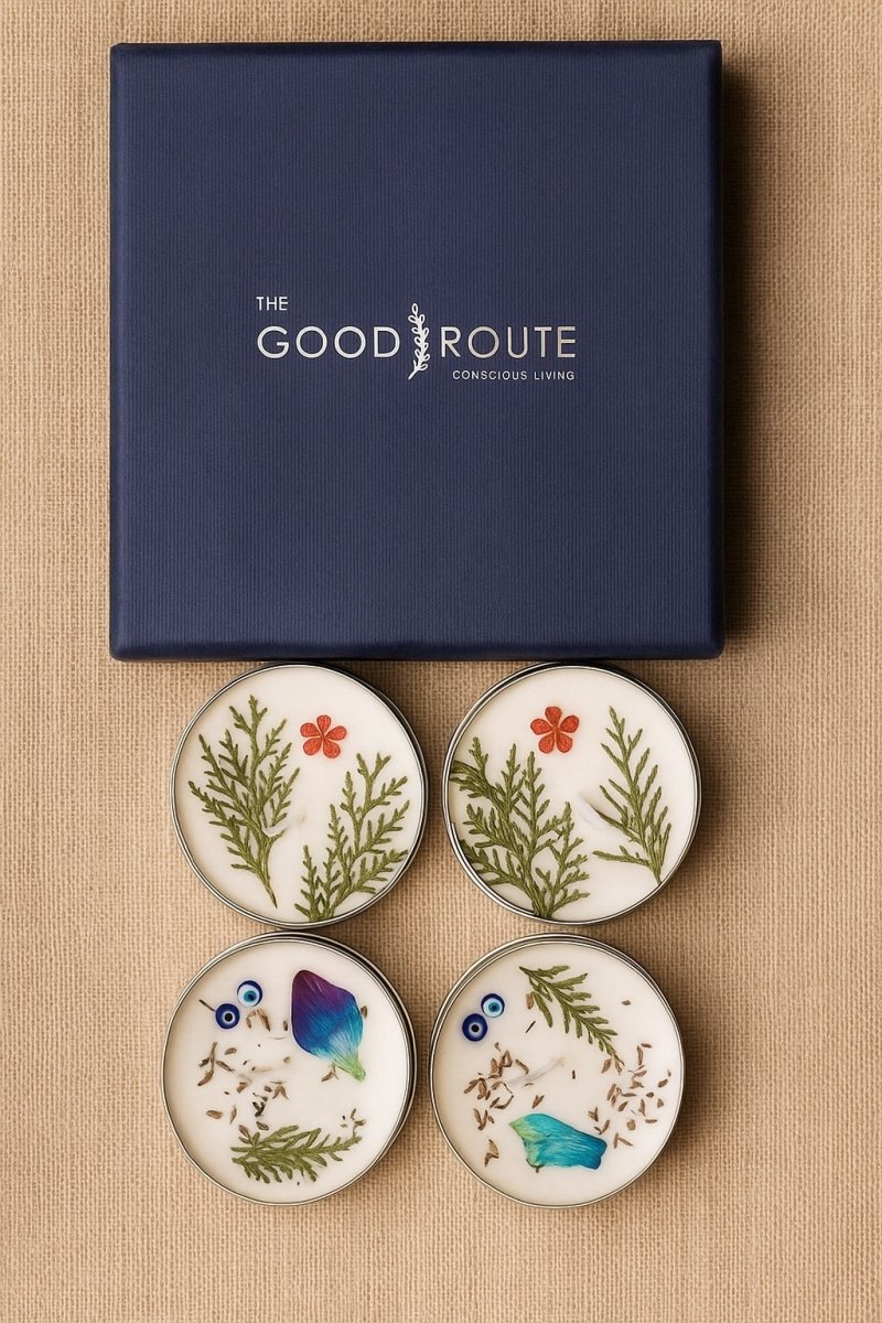 Intentional Candles Giftbox - Set of 4 – Candles & Fragrances by The Good Route available on Brown Living™. . SKU: GRGTB05. Img 4.