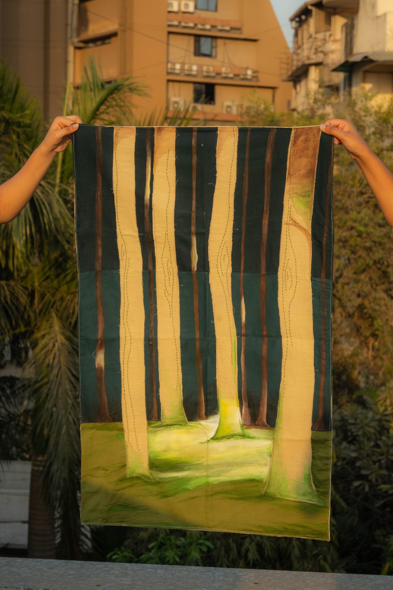 Into the Shadows Wall Art Print | Minimal Abstract Artwork – Wall Decor on Brown Living™. SKU: WA02. Img 3.