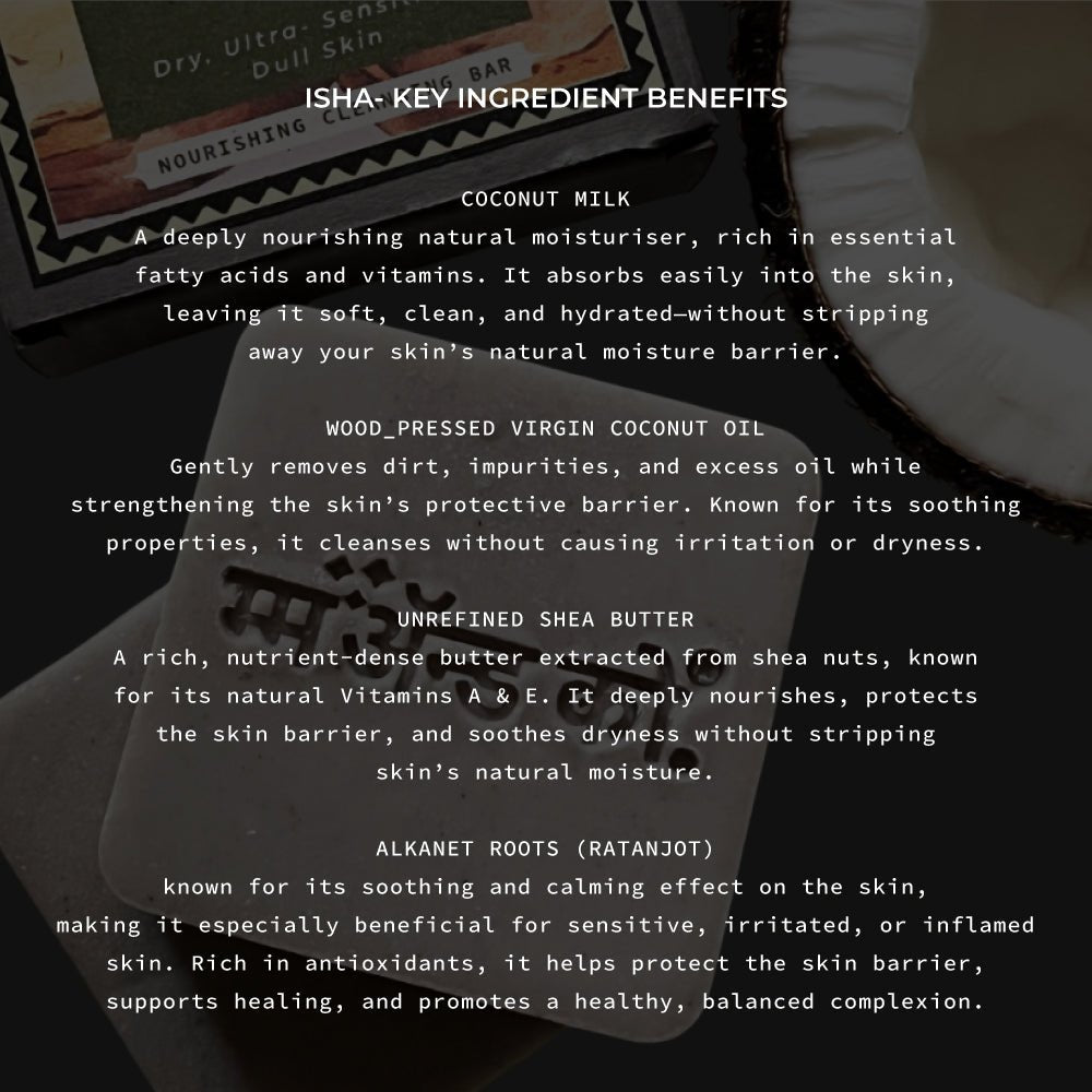 Isha Shea Coconut Milk Cold Process Soap – Gentle Handmade Bar – Body Soap on Brown Living™. SKU: CB07. Img 3.