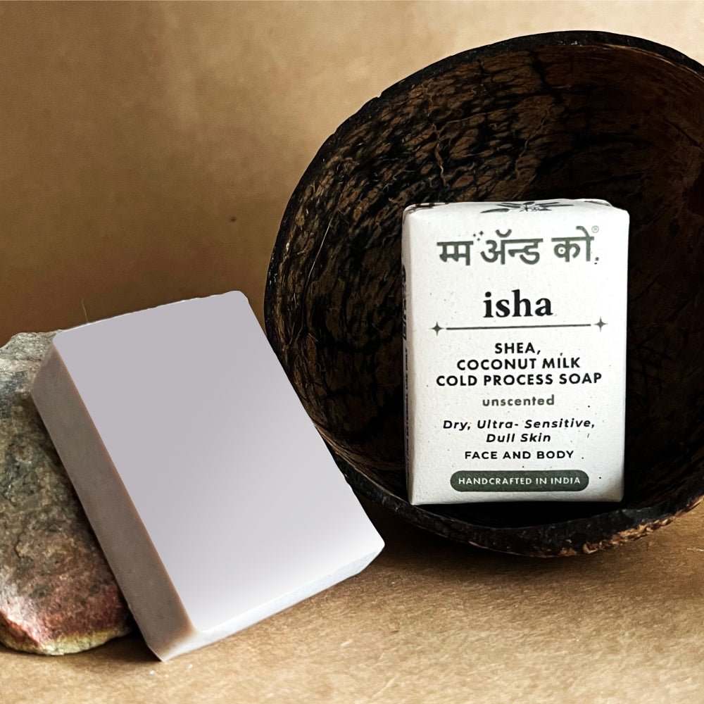 Isha Shea Coconut Milk Cold Process Soap – Gentle Handmade Bar – Body Soap on Brown Living™. SKU: SCB07. Img 7.