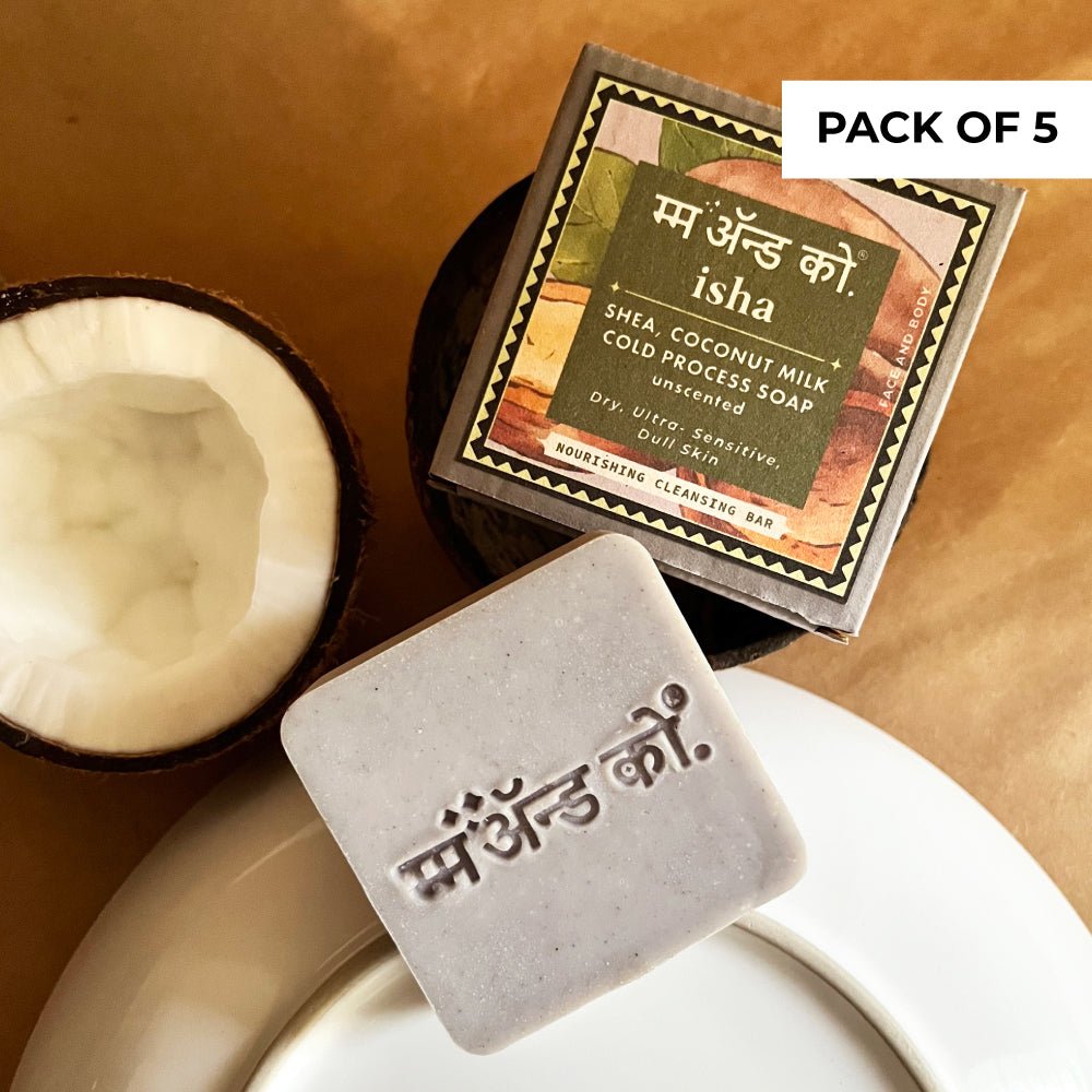 Isha Shea Coconut Milk Cold Process Soap – Gentle Handmade Bar – Body Soap on Brown Living™. SKU: SCB507. Img 8.