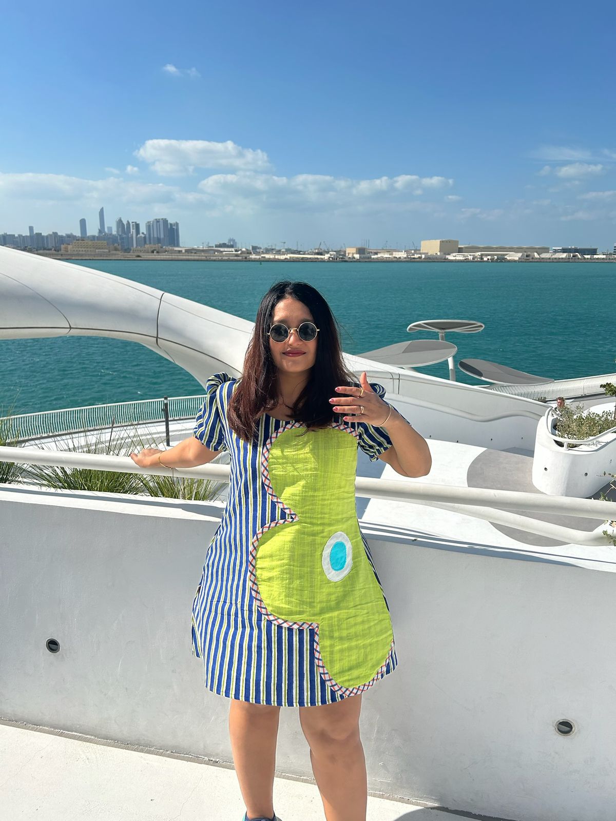 Island Ripple Shift Dress For Women | Relaxed Everyday Dress – Womens Dress on Brown Living™. SKU: DR-52-XS-BL. Img 1.