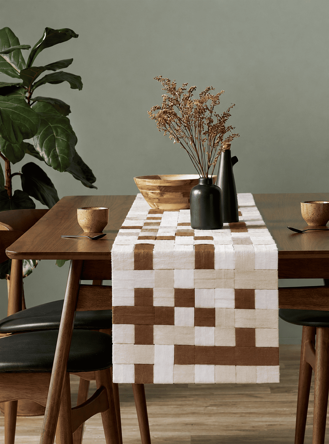 Jaal Table Runner Handcrafted Decorative Table Linen – Table Linens on Brown Living™. SKU: TR132. Img 10.