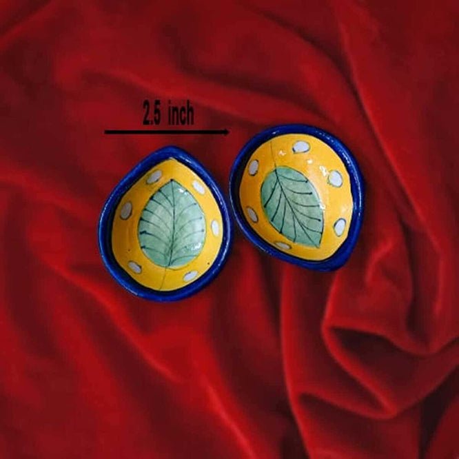 Jaipur Blue Pottery Re - usable Diyas - Set of 2 Gift Pack – Candles & Fragrances on Brown Living™. SKU: SACHIIJBPRDS003. Img 2.