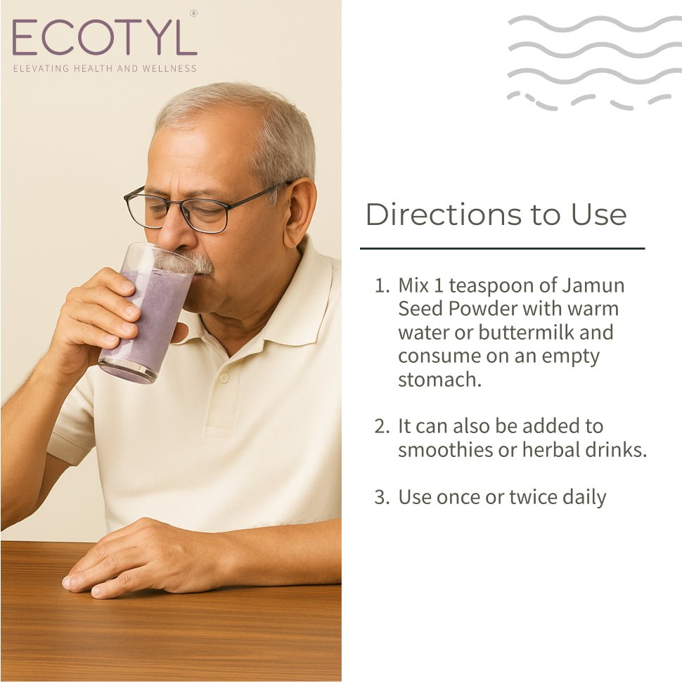 Jamun Seed Powder | Blood Sugar Control | Rich in Antioxidants | 200g – Powder Drink Mixes by Ecotyl available on Brown Living™. . SKU: ECOTYL00035. Img 4.