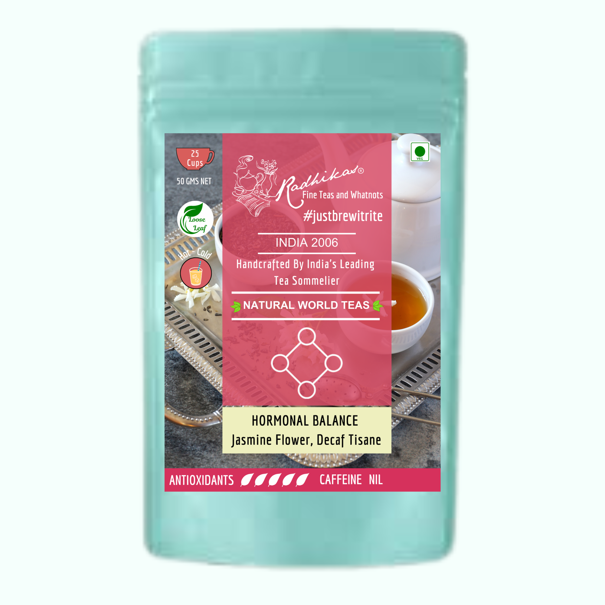 HORMONAL BALANCE Jasmine Flower Decaf Tisane - The Tea That Relaxes and Delights