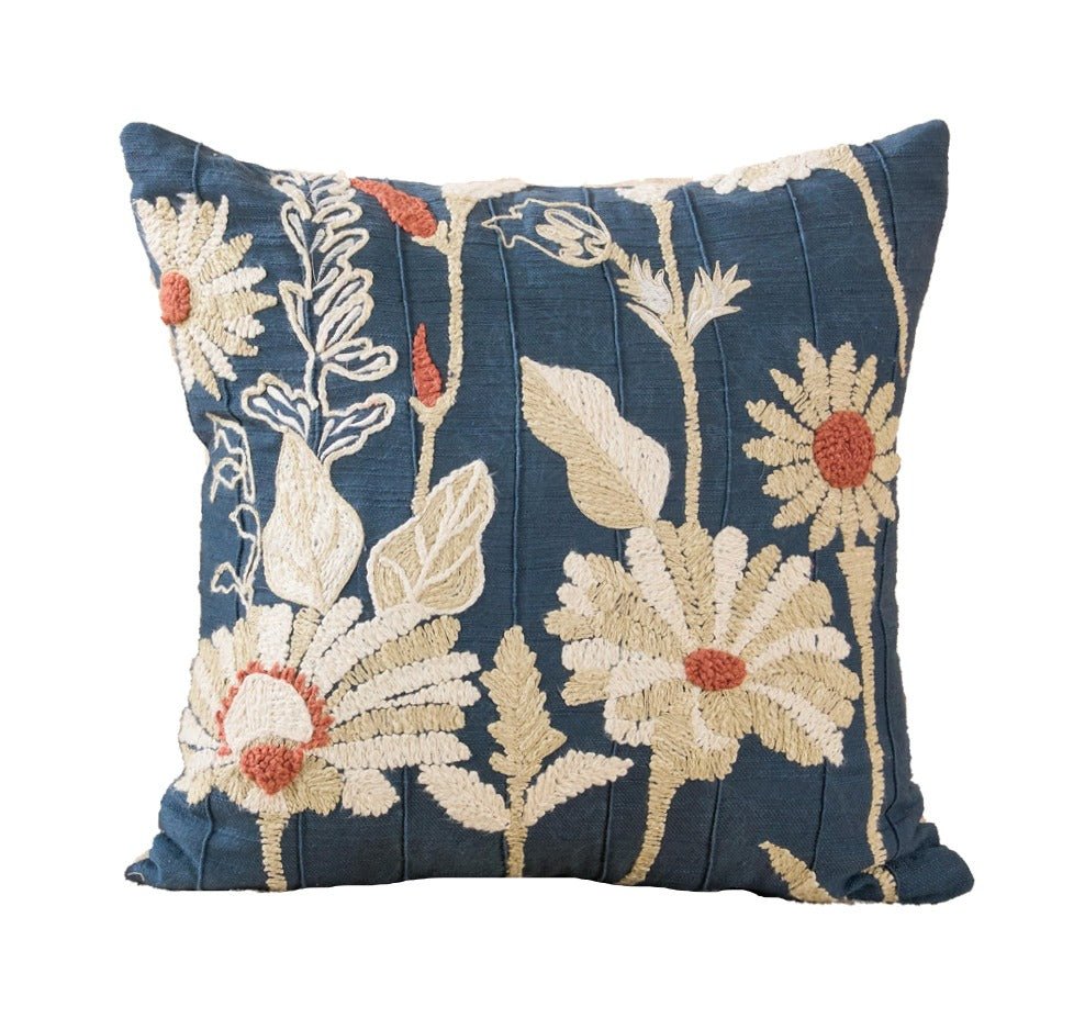 Jcobean Multi Luxe Cotton Cushion | Textured Luxury Decor – Pillow on Brown Living™. SKU: TEE-25744. Img 3.