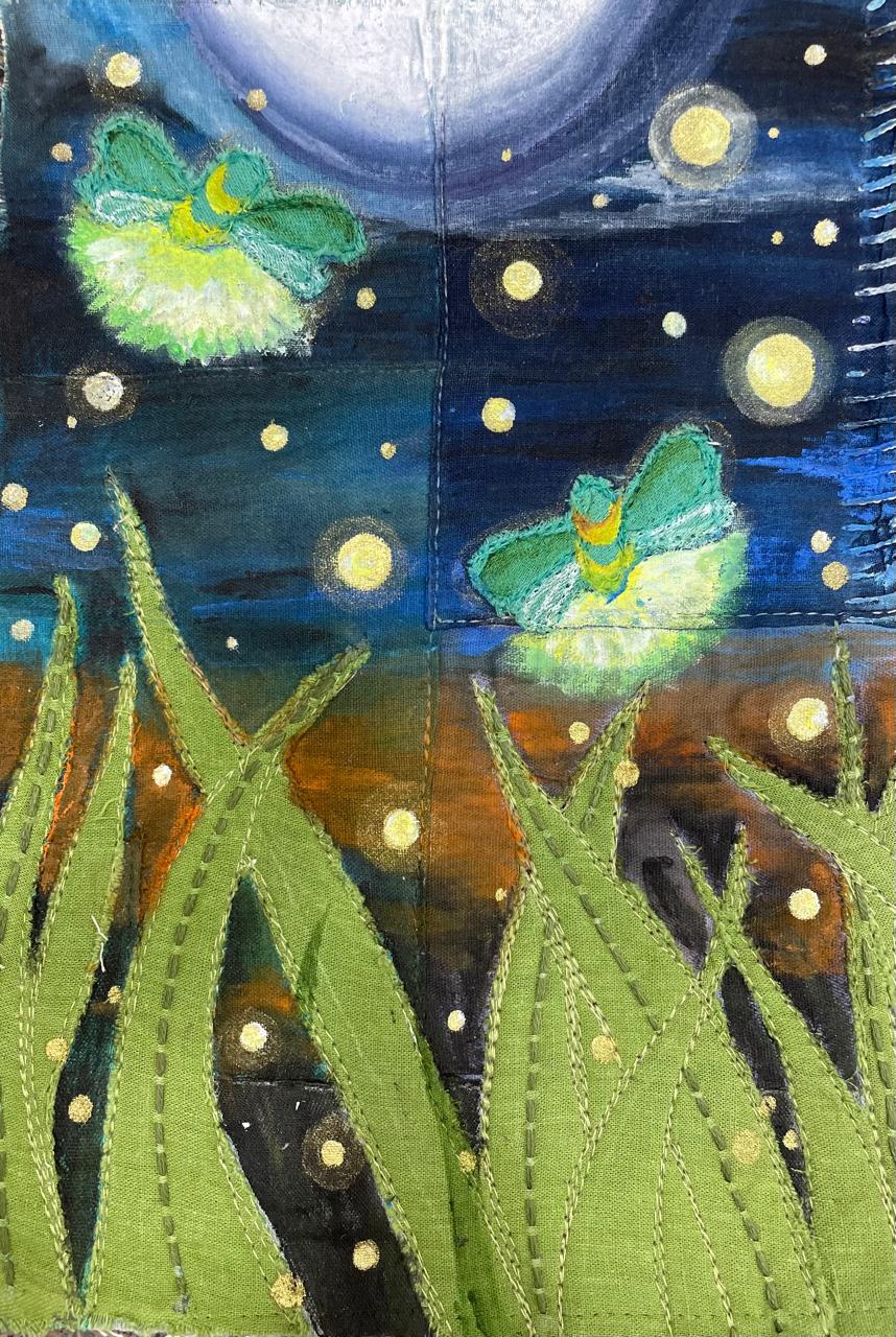 Jugnu Wall Art Print Unframed 15 x 21 cm | Hand - Illustrated Firefly – Wall Decor on Brown Living™. SKU: WA04. Img 1.