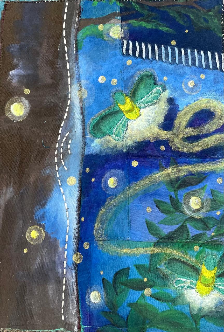 Jugnu Wall Art Print Unframed 15 x 21 cm | Hand - Illustrated Firefly – Wall Decor on Brown Living™. SKU: WA05. Img 3.