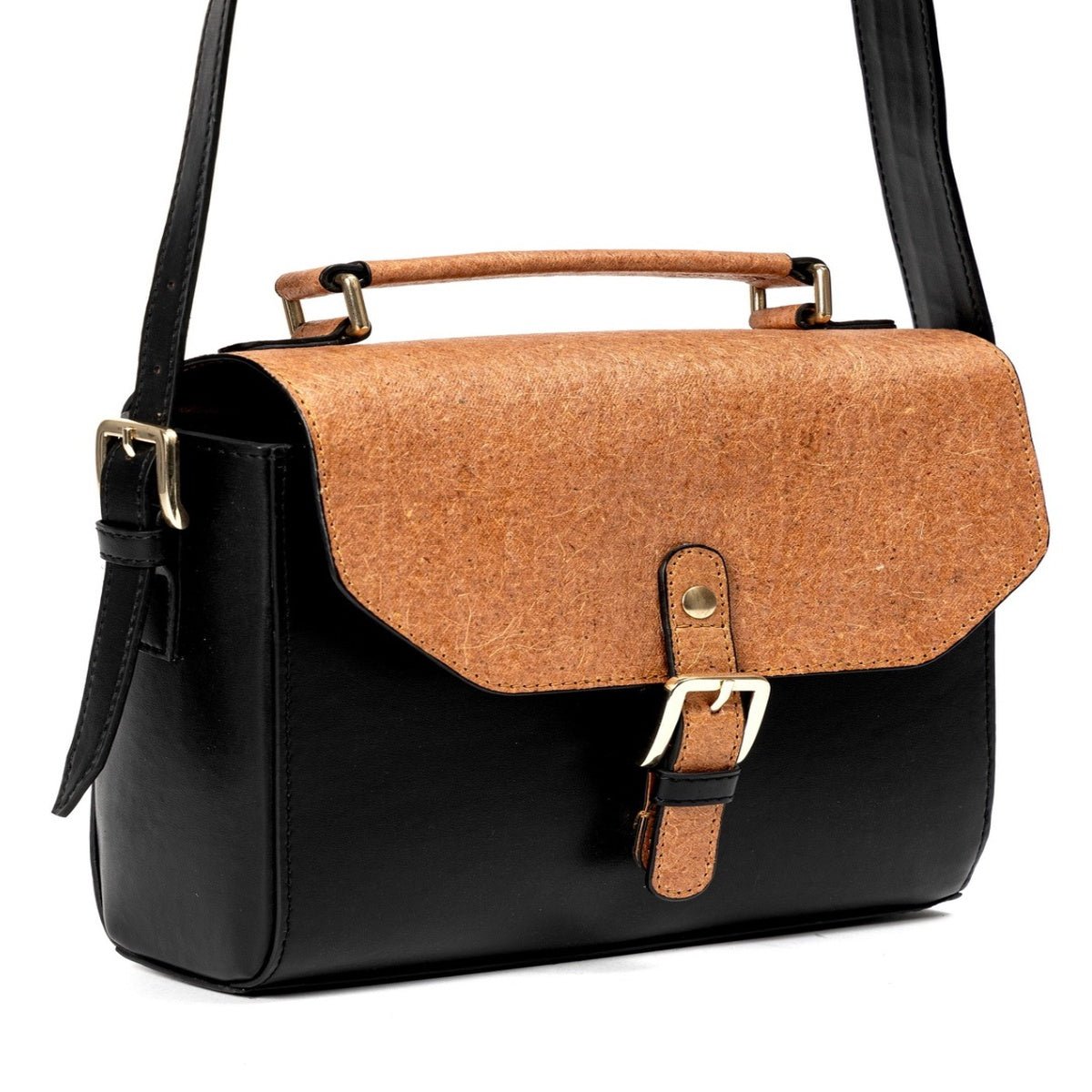 Juniper Vegan Leather Sling Bag - Black – Sling Bag by Green Hermitage available on Brown Living™. . SKU: SBGH2025 - 3003. Img 2.