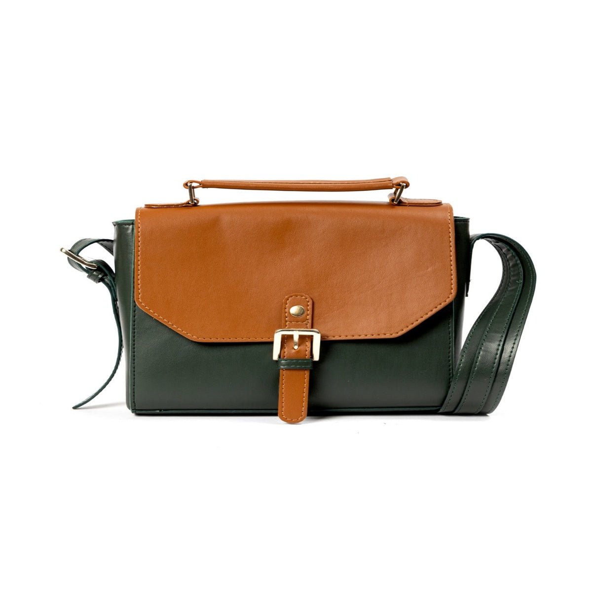Juniper Vegan Leather Sling Bag - Green – Sling Bag by Green Hermitage available on Brown Living™. . SKU: SBGH2025 - 3004. Img 1.