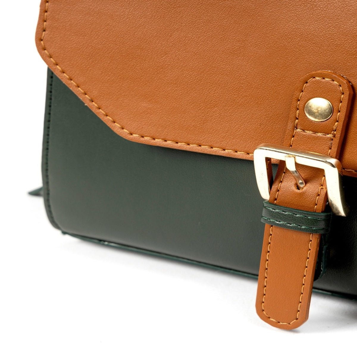 Juniper Vegan Leather Sling Bag - Green – Sling Bag by Green Hermitage available on Brown Living™. . SKU: SBGH2025 - 3004. Img 3.