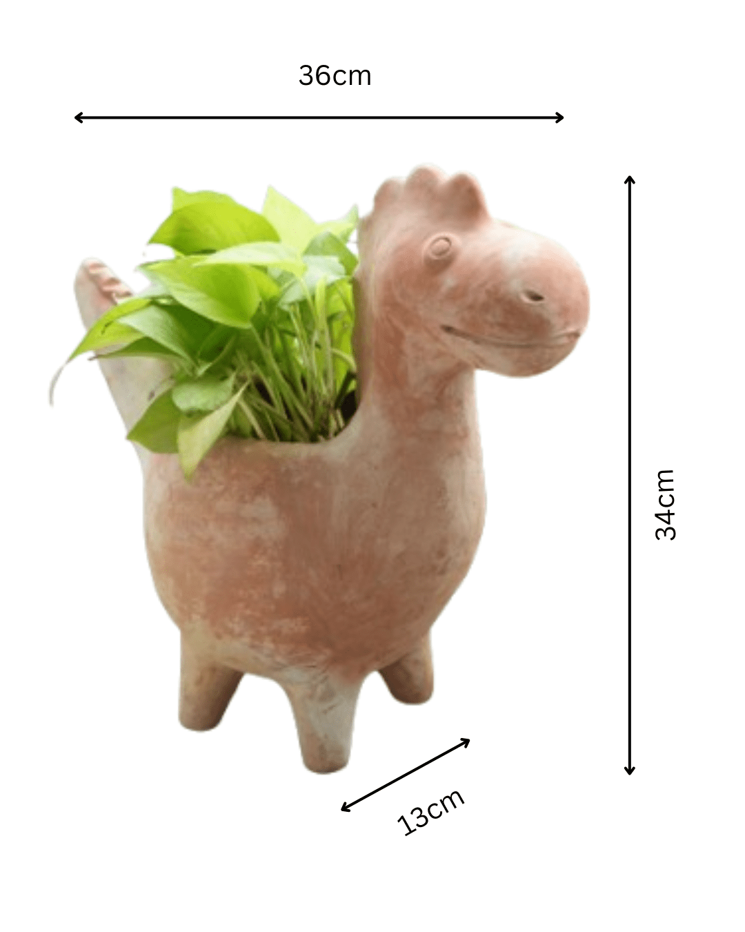 Jurassic Dinosaur Earthen Planter – Pots & Planters by Swadeh available on Brown Living™. . SKU: A0_plt_0025. Img 5.
