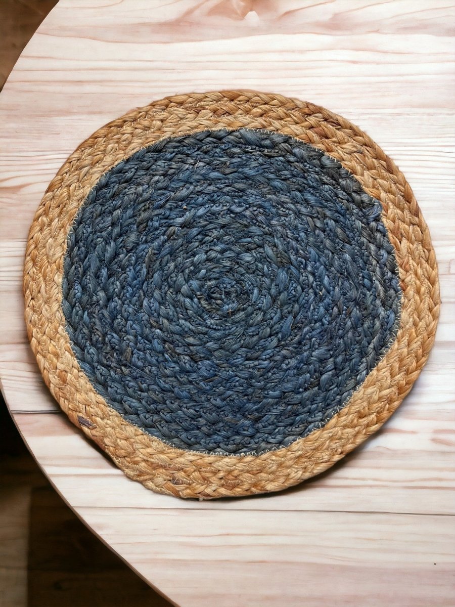 Jute Placemats – Set of 2 – Table Linens by ONEarth available on Brown Living™. Yellow . SKU: OEP097. Img 9.