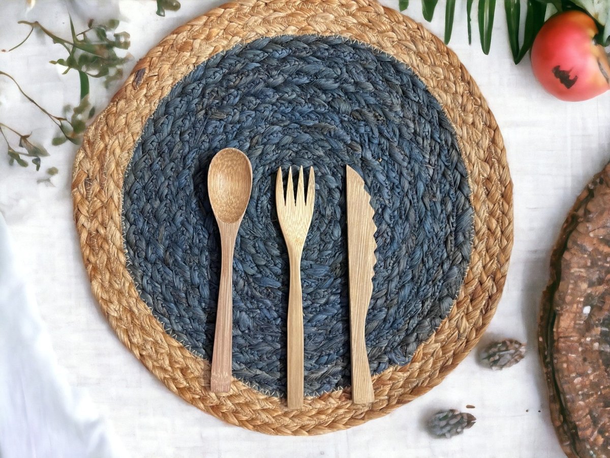 Jute Placemats – Set of 2 – Table Linens by ONEarth available on Brown Living™. Yellow . SKU: OEP097. Img 10.