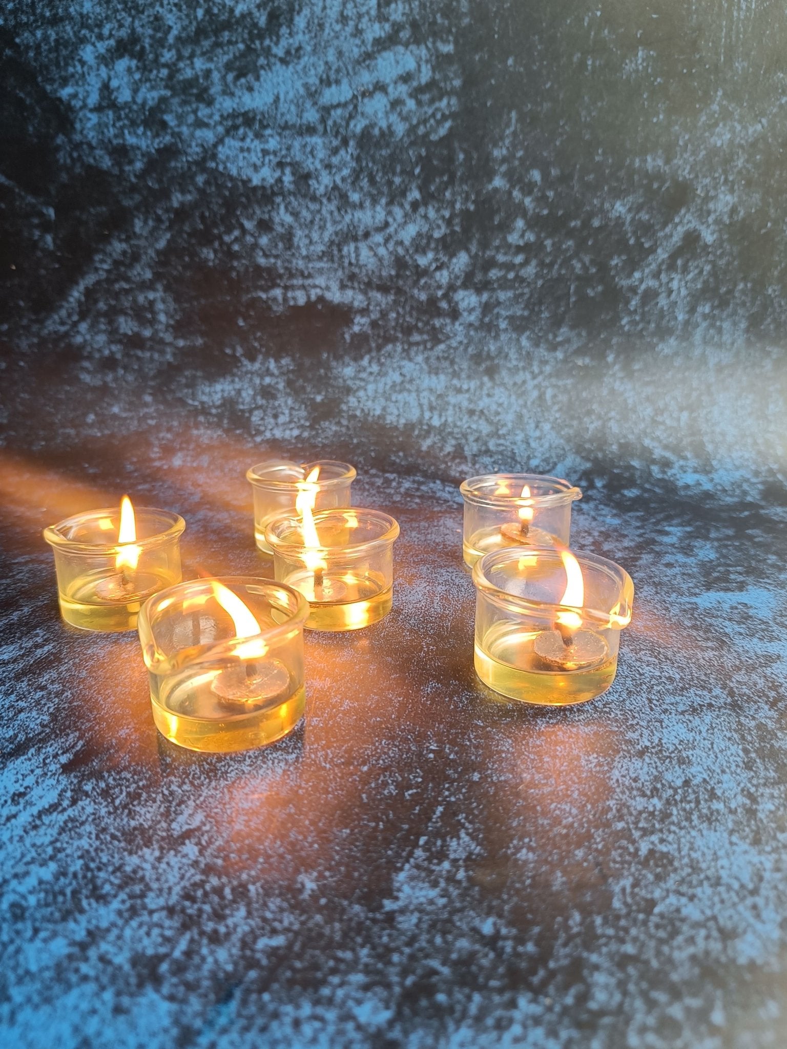 Jyot Brass & Glass Diyas – Set of 6 | Handmade Decorative Diyas – Candles & Fragrances on Brown Living™. SKU: NGDSRH01. Img 3.