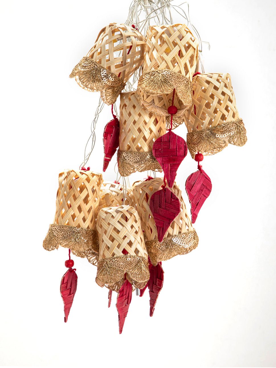 Jyoti Handcrafted Bamboo String Light – Lamps & Lighting on Brown Living™. SKU: FL-696. Img 2.