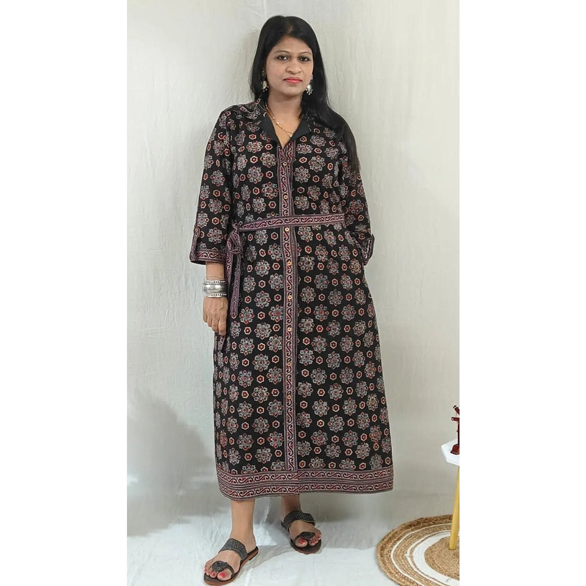 Kaashi Cotton Shirt Dress for Women