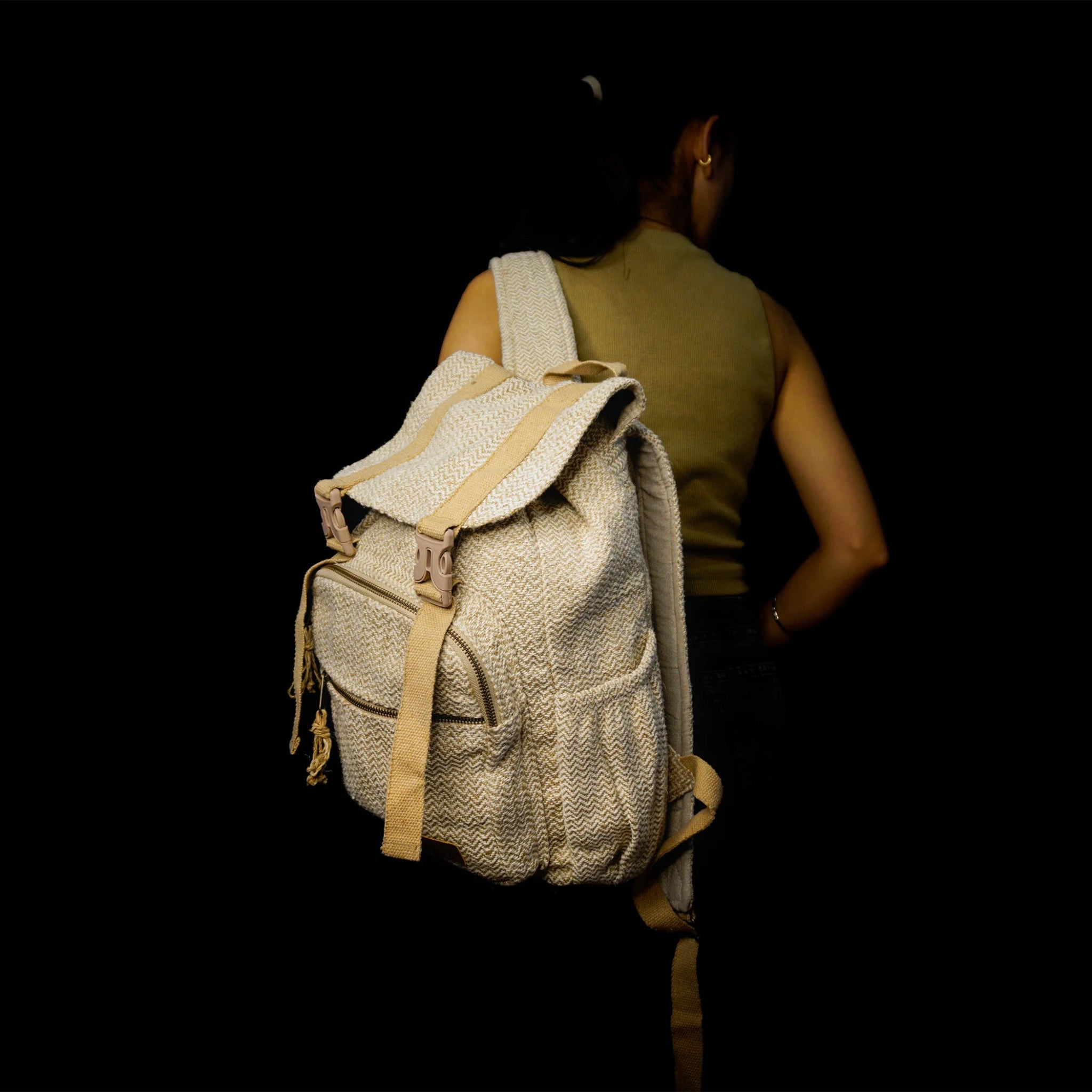 Kabru Backpack | Hemp and Cotton Blend Backpack | Sustainable Everyday – Backpacks on Brown Living™. SKU: OGBPKB01N. Img 33.