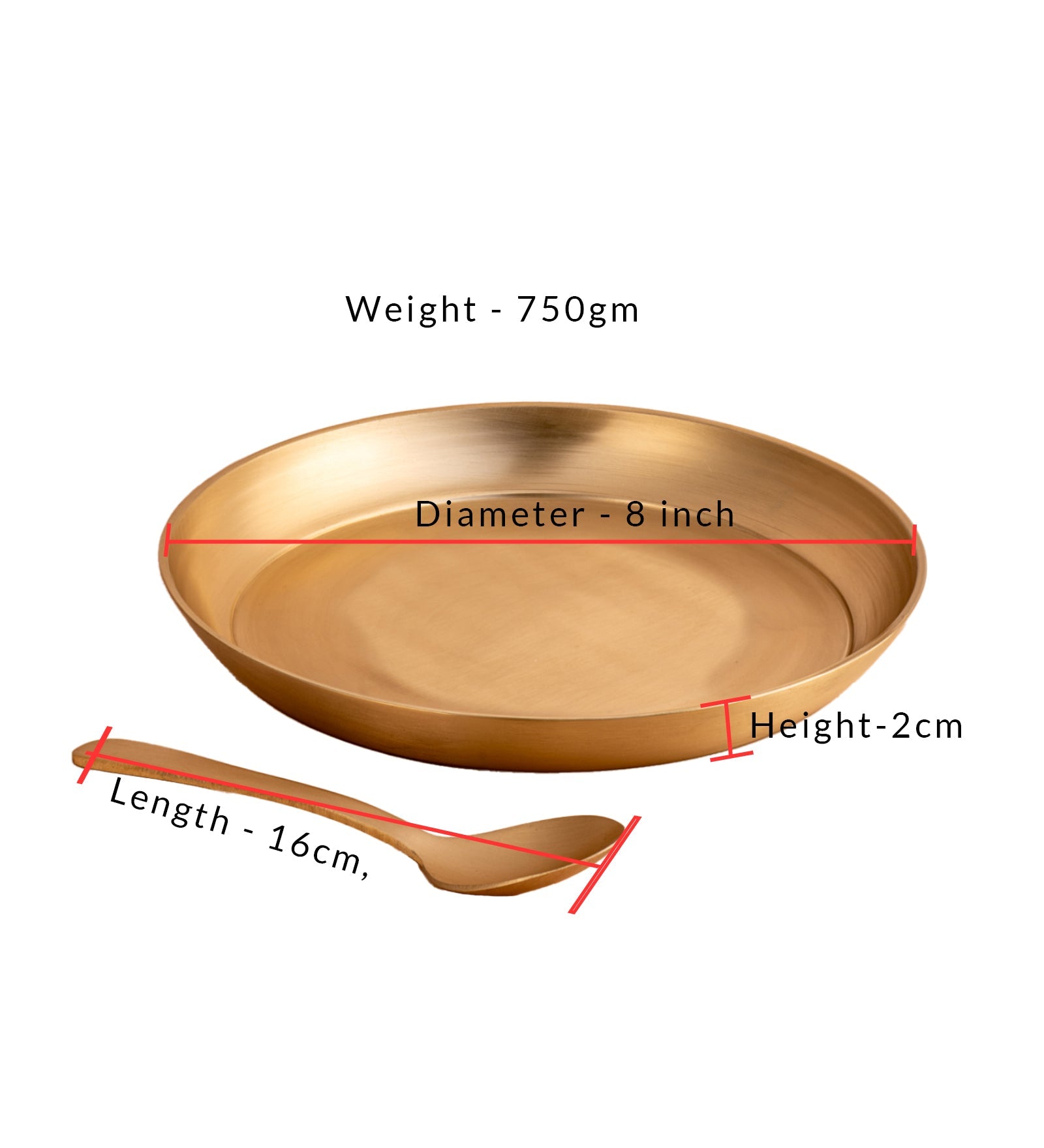 Kansa/Bronze Quarter Plate – Plates & Bowls on Brown Living™. SKU: B36. Img 3.