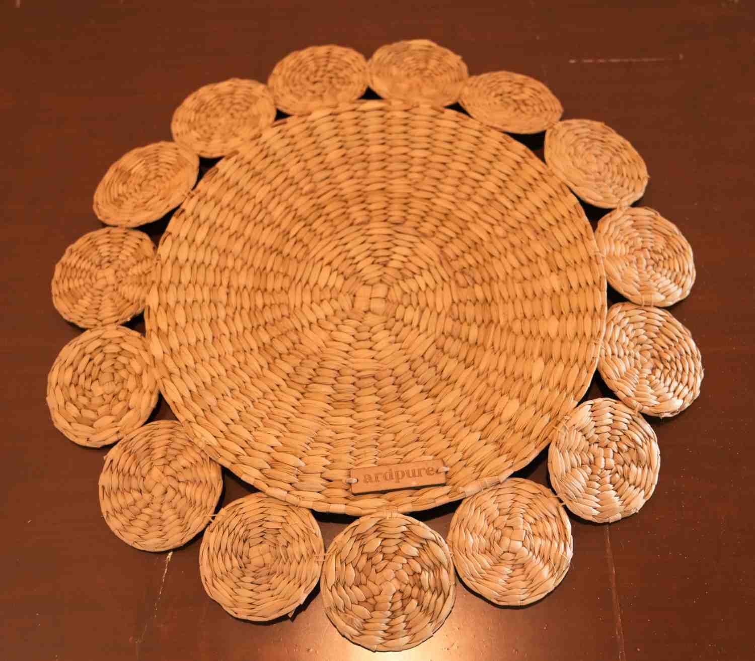 Kauna Designer Mat Handwoven Sustainable Natural Fiber Mat – Home Decor on Brown Living™. SKU: 801KM. Img 3.