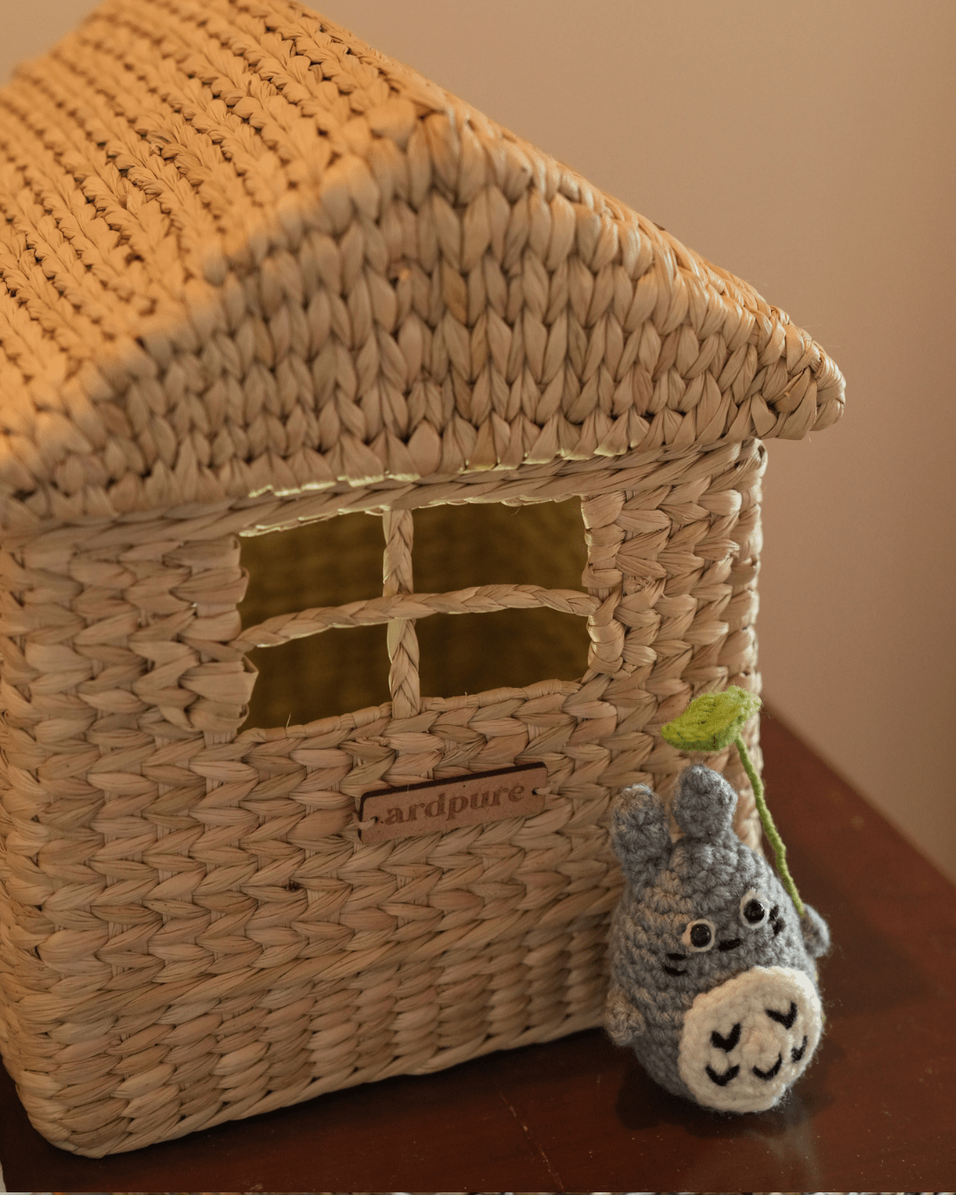 Kauna Hut Basket | Handcrafted Natural Basket for Storage & Home Décor – Baskets & Boxes on Brown Living™. SKU: 118K. Img 2.