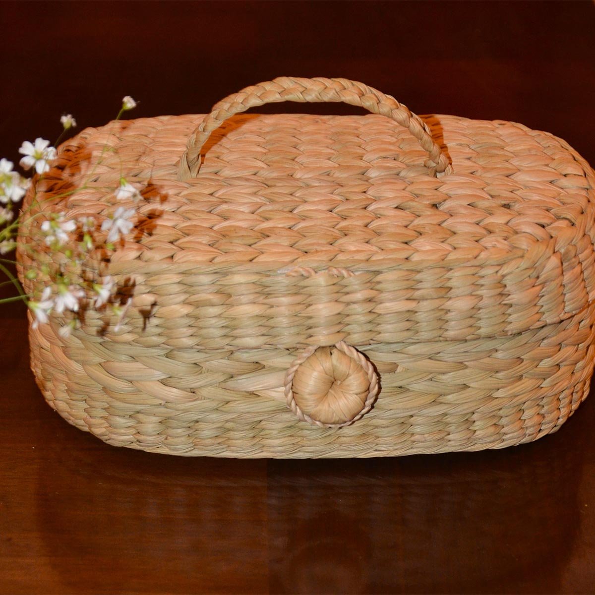 Kauna Oval Gift & Utility Box Large Natural – Baskets & Boxes on Brown Living™. SKU: KAGBOX026A. Img 3.