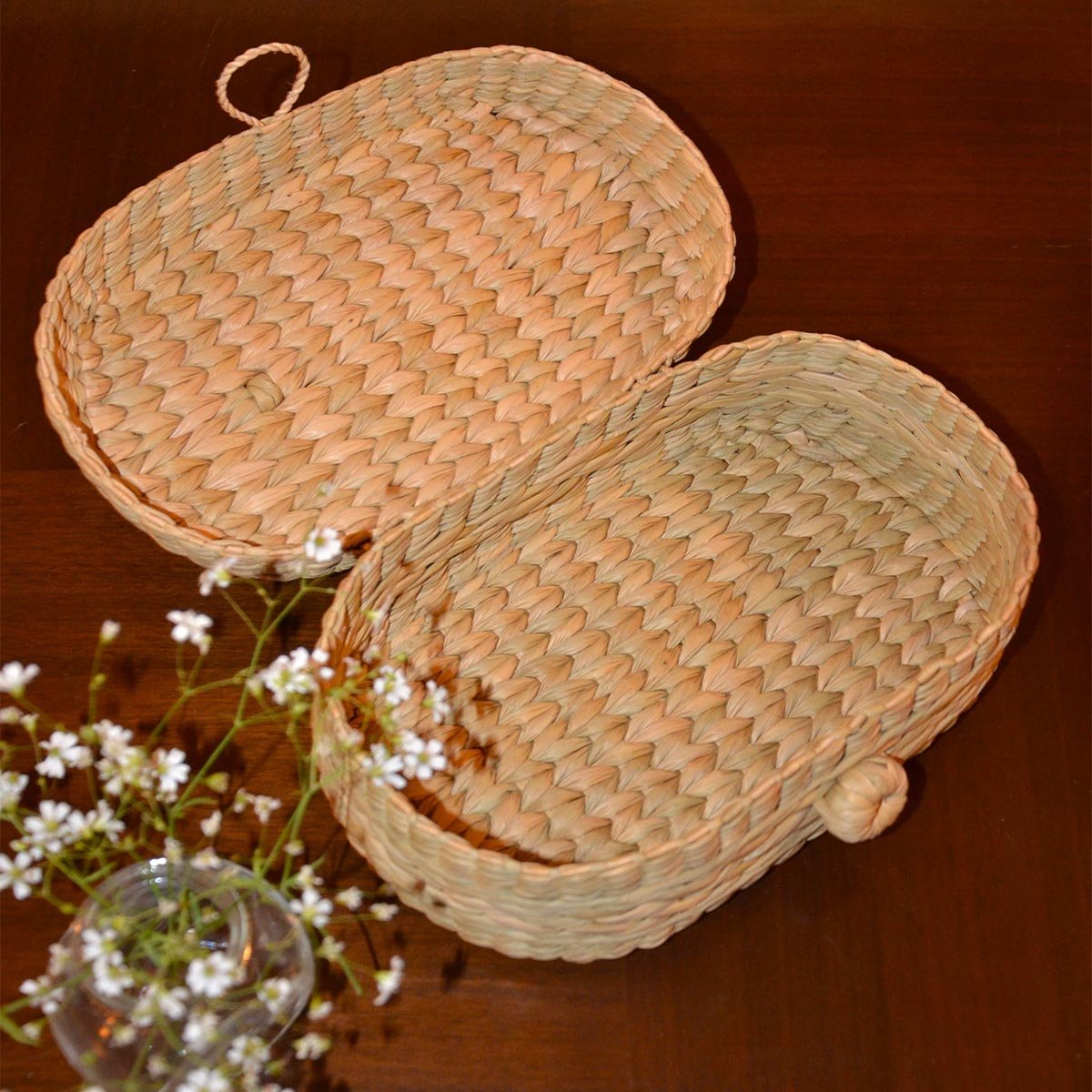 Kauna Oval Trinket & Gift Box - Natural – Baskets & Boxes on Brown Living™. SKU: KATBOX025AN. Img 13.