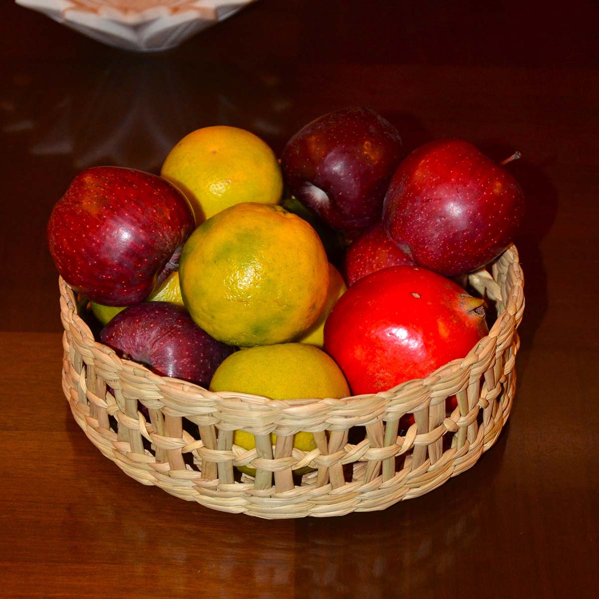 Kauna Round Bread & Utility Basket - Natural – Baskets & Boxes on Brown Living™. SKU: KARBAS030A. Img 2.