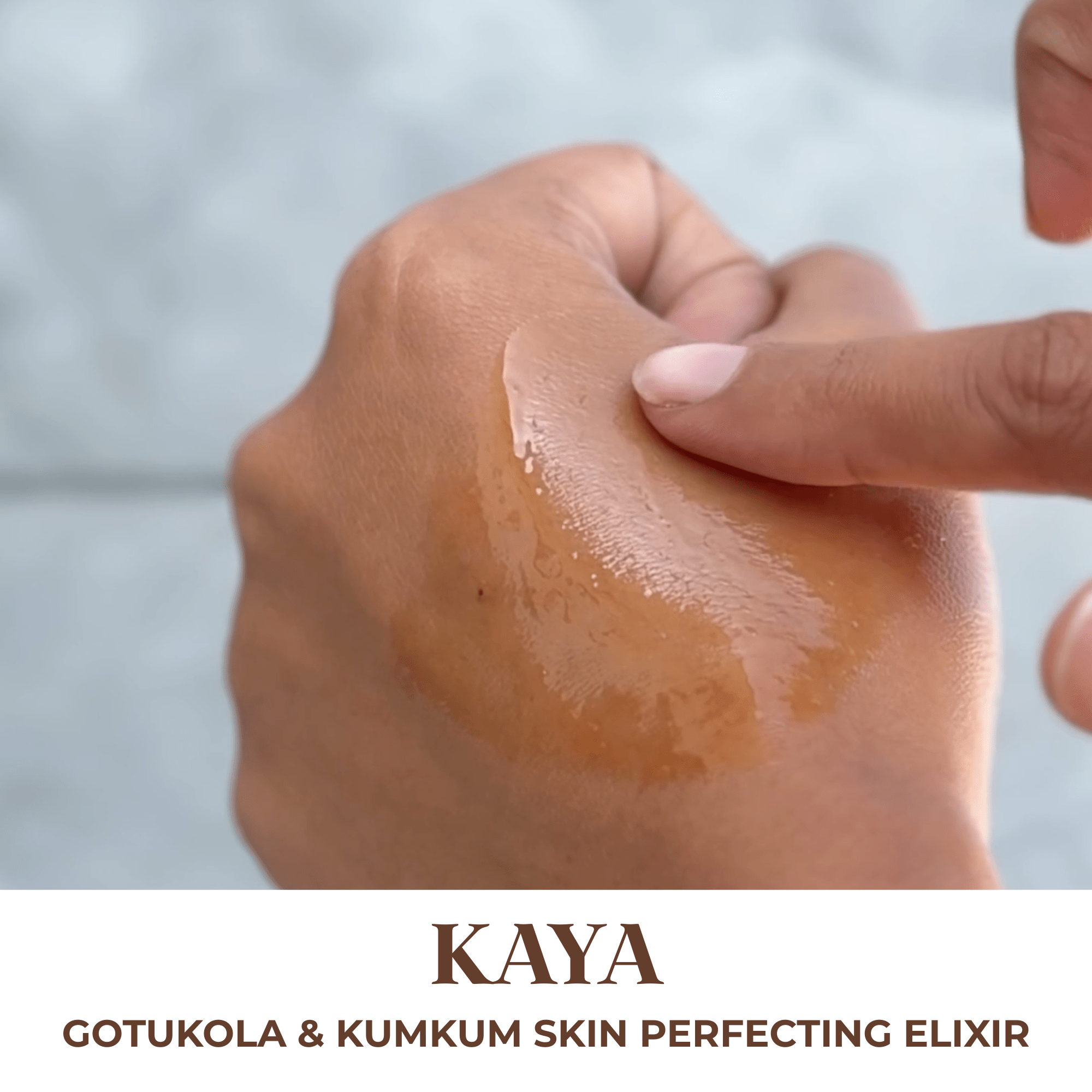 Kaya - Gotukola & Kumkum Skin Perfecting Elixir – Skin Care on Brown Living™. SKU: ORG-KAYA-20ML. Img 5.