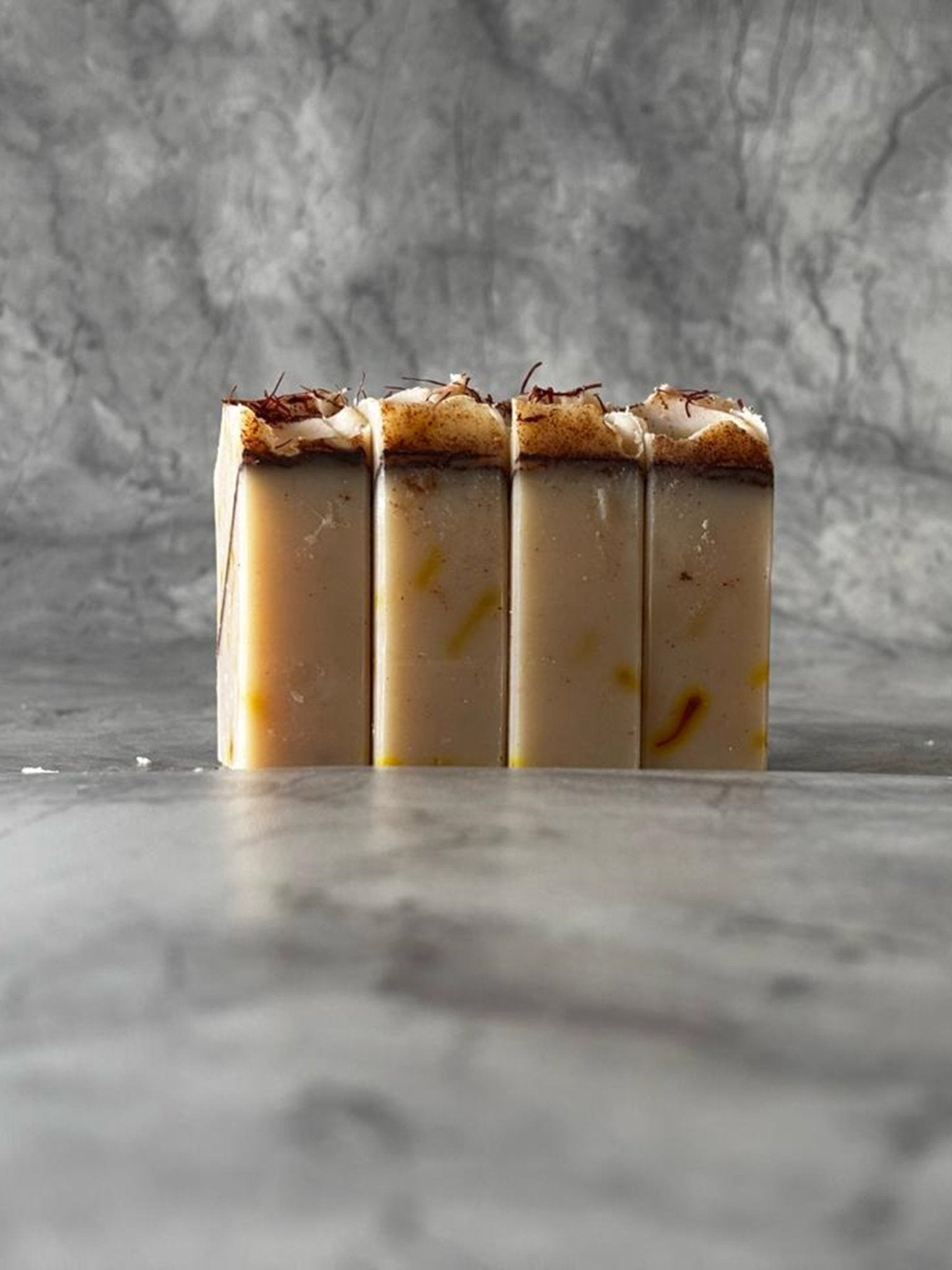 Kesar Chandan Handcrafted Cold Processed Soap | Natural Bath Soap – Soap on Brown Living™. SKU: KNC1001X. Img 3.