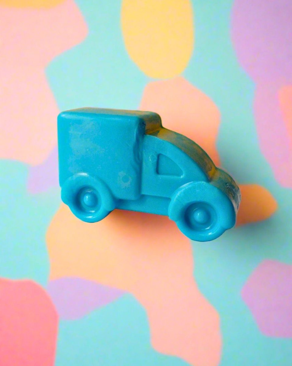 Kids Car Shaped Goat Milk Shea Butter Soap 100g Bar – Body Soap by Sobek Naturals available on Brown Living™. . SKU: SOB - SOAP - 25. Img 1.
