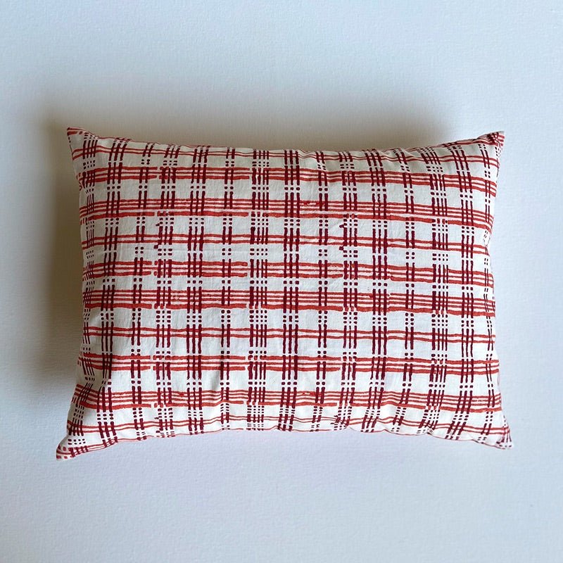 Kids Gift Set - Organic Cotton Manjha Print Kapok Pillow and Maracas – Gift Giving on Brown Living™. SKU: CHK PIL + MAR - ORG. Img 4.