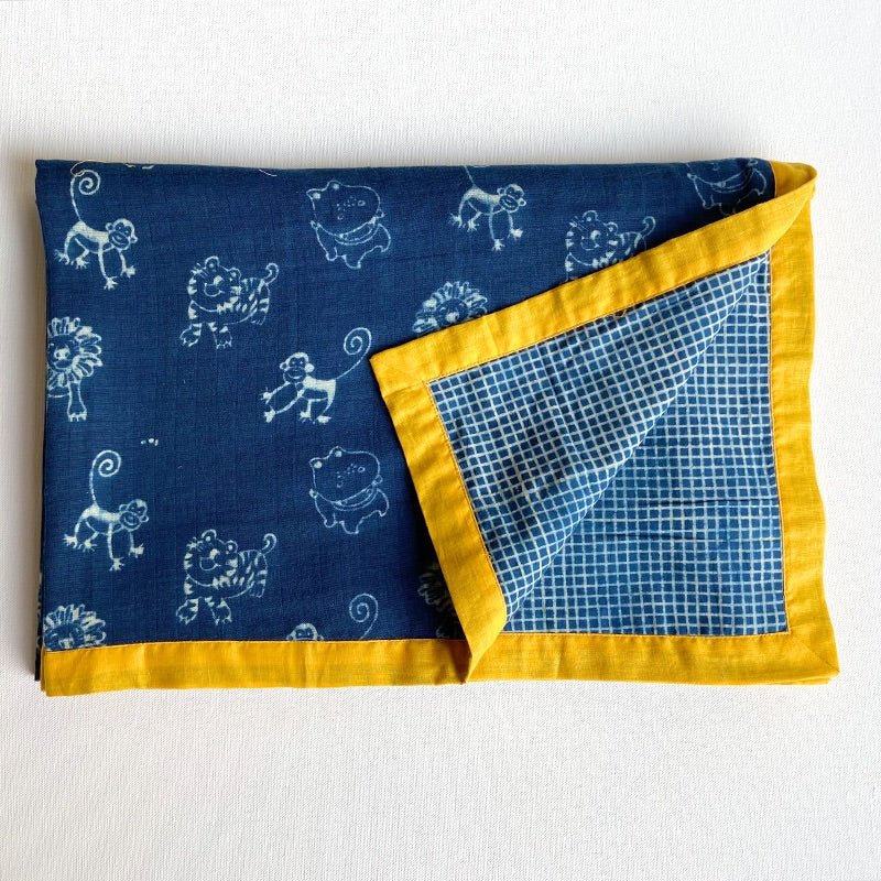 Kids Organic Cotton Gift Set - Dohar, Mustard Seed Pillow, Bolster and Maracas – Gift Giving on Brown Living™. SKU: ZOO - BOL - GFTSET. Img 6.