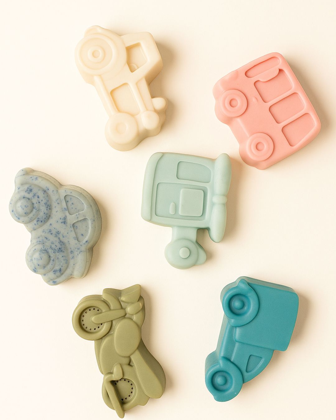 Kids Shea Butter & Goat Milk Cartoon, Cars & Flowers Soap Set – Body Soap on Brown Living™. SKU: SOB - SOAP - 28A. Img 5.