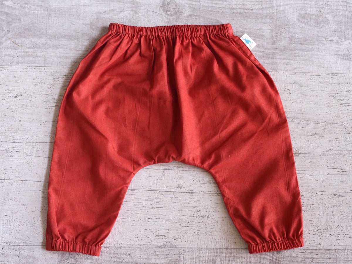 Kids Unisex Organic Cotton Checks Print Angarakha Top and Red Pants – Kids Daywear Sets on Brown Living™. SKU: CHK - RED - ANGPYJ1. Img 3.