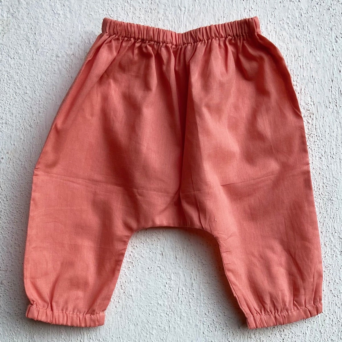 Kids Unisex Organic Cotton Koi Peach Print Angrakha Top and Pants – Kids Daywear Sets on Brown Living™. SKU: KOI - PCH - ANGPJ - 03 - 0422. Img 3.