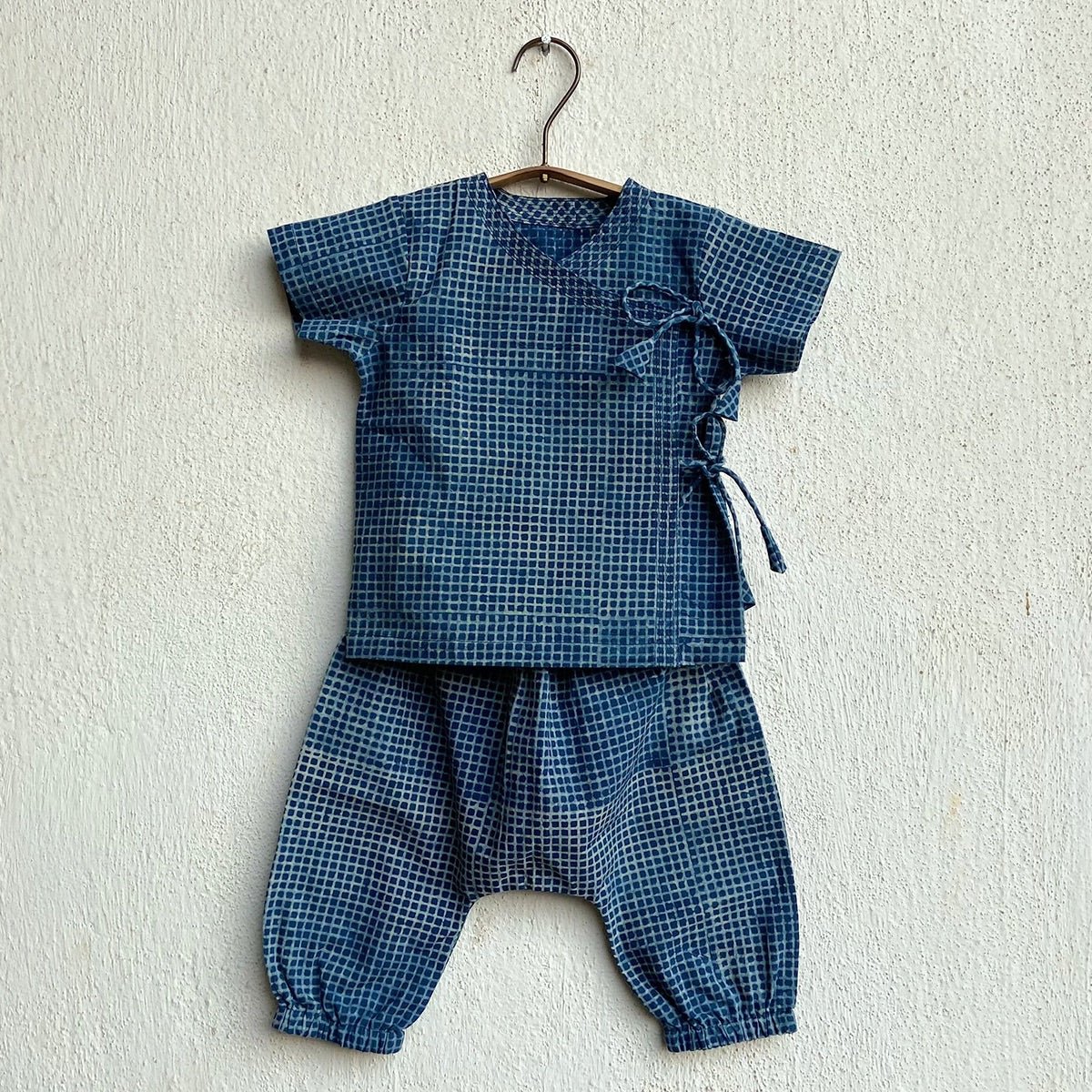 Kids Unisex Organic Cotton Zoo Bag - Yellow Jhabla, Angarakha and Pants – Kids Daywear Sets on Brown Living™. SKU: ZOO - YLCKS - COMBOANGJHBPJ - 03 - 0322. Img 2.