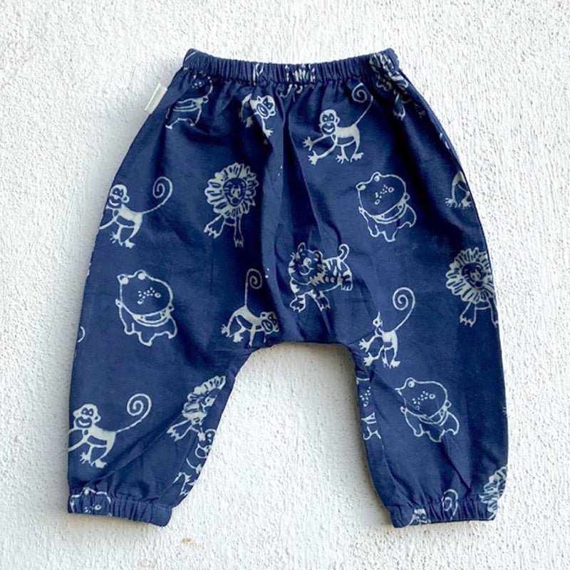 Kids Unisex Organic Cotton Zoo Monkey Jhabla with Zoo Pants – Kids Daywear Sets on Brown Living™. SKU: ZOO - MONZOO - JHAPJ - 03 - 0322. Img 4.