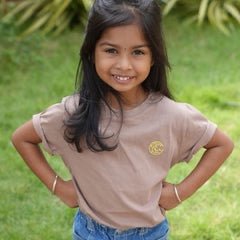 Kid’s Unisex T-Shirt – Plant Dyed, 0 Toxin & Anti - Microbial – Kids T-Shirts on Brown Living™. SKU: BVK015IG6. Img 8.