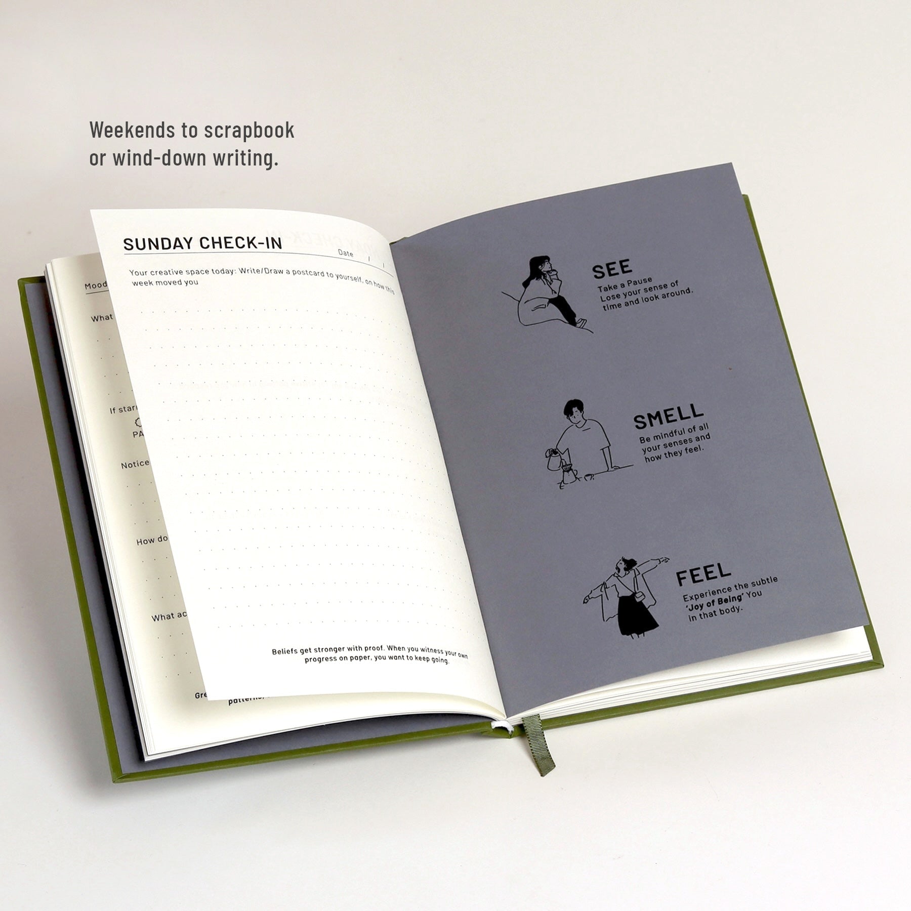 Know Yourself Wellness Journal For Self Reflection & Mindfulness – Notebooks & Notepads on Brown Living™. SKU: KOI-DR-IV-001. Img 3.