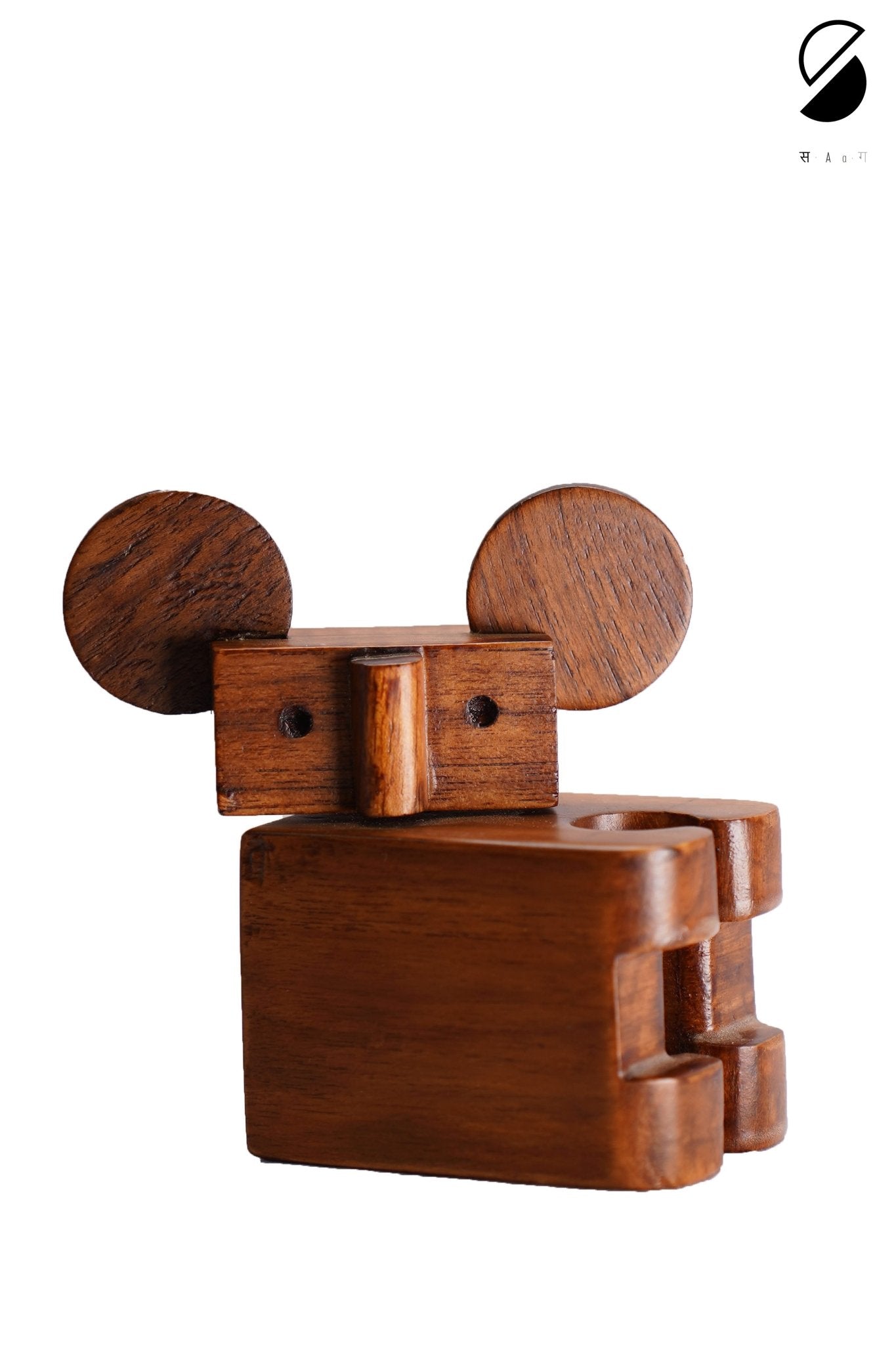 Koala Test Tube Planter | Wooden Desk Plant Holder – Pots & Planters on Brown Living™. SKU: TTPK. Img 2.