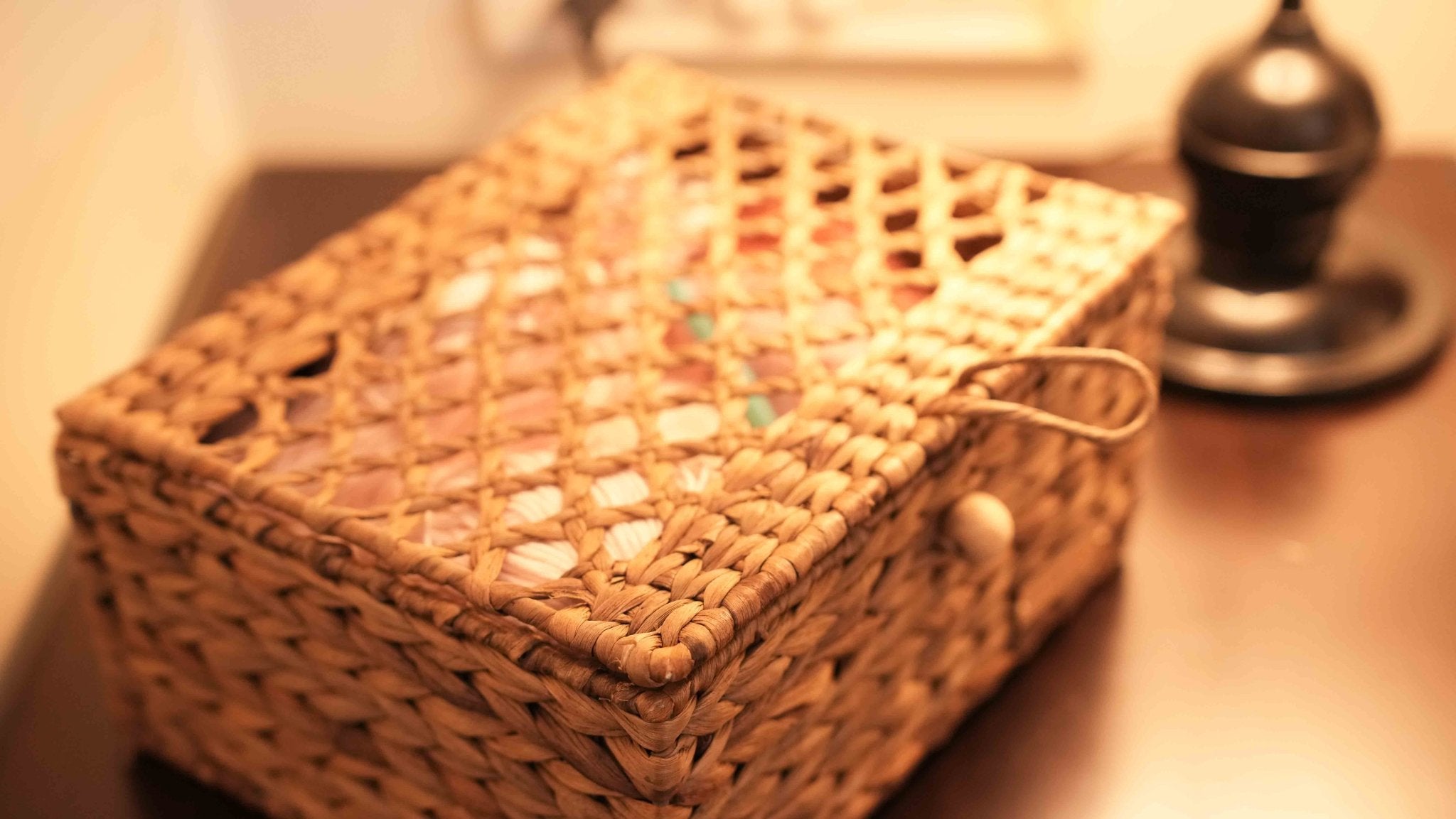 Kosh Star Wicker Box | Handcrafted Water Hyacinth Storage Box – Baskets & Boxes on Brown Living™. SKU: 305SW. Img 1.