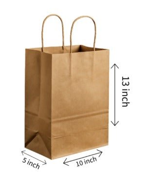 Kraft Paper Bags Eco - Friendly Carry Bags (All Sizes) – Reusable Bag on Brown Living™. SKU: CLEC-16. Img 4.