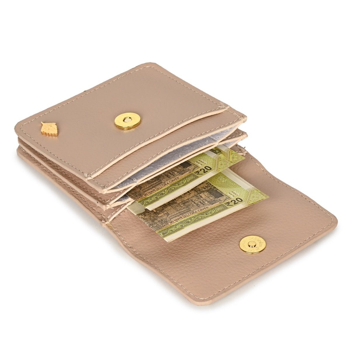 Lana - Cactus Leather Cardholder (Almond) – Card Sleeves on Brown Living™. SKU: CHGH8010. Img 5.