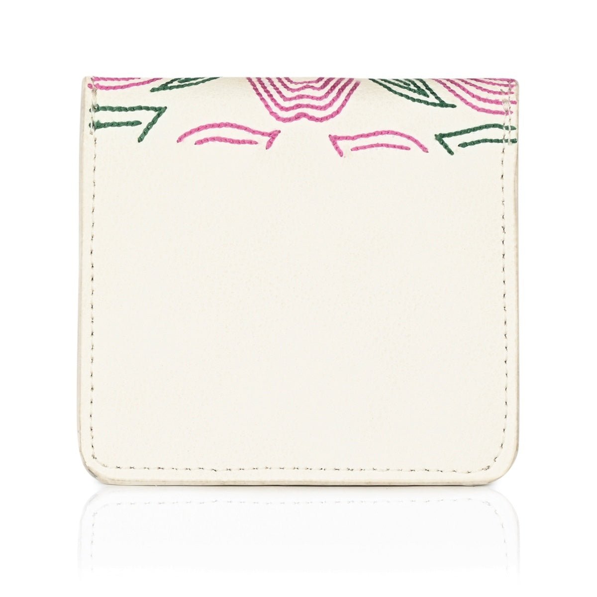 Lana - Cactus Leather Cardholder (White) – Card Sleeves on Brown Living™. SKU: CHGH8011. Img 5.