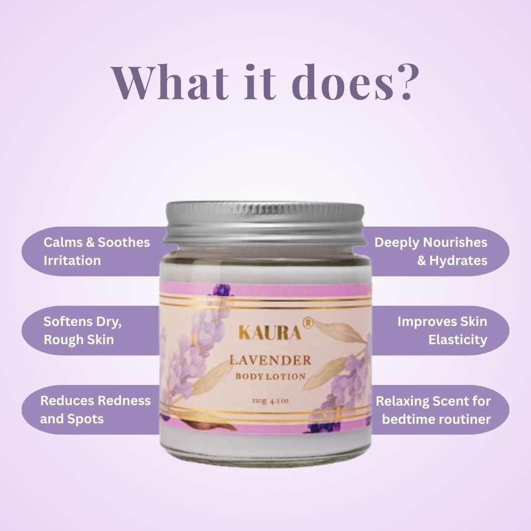 Lavender Body Lotion for Deep Moisture & Calm Skin | 120g – Body Lotion by Kaura available on Brown Living™. . SKU: KI344. Img 3.