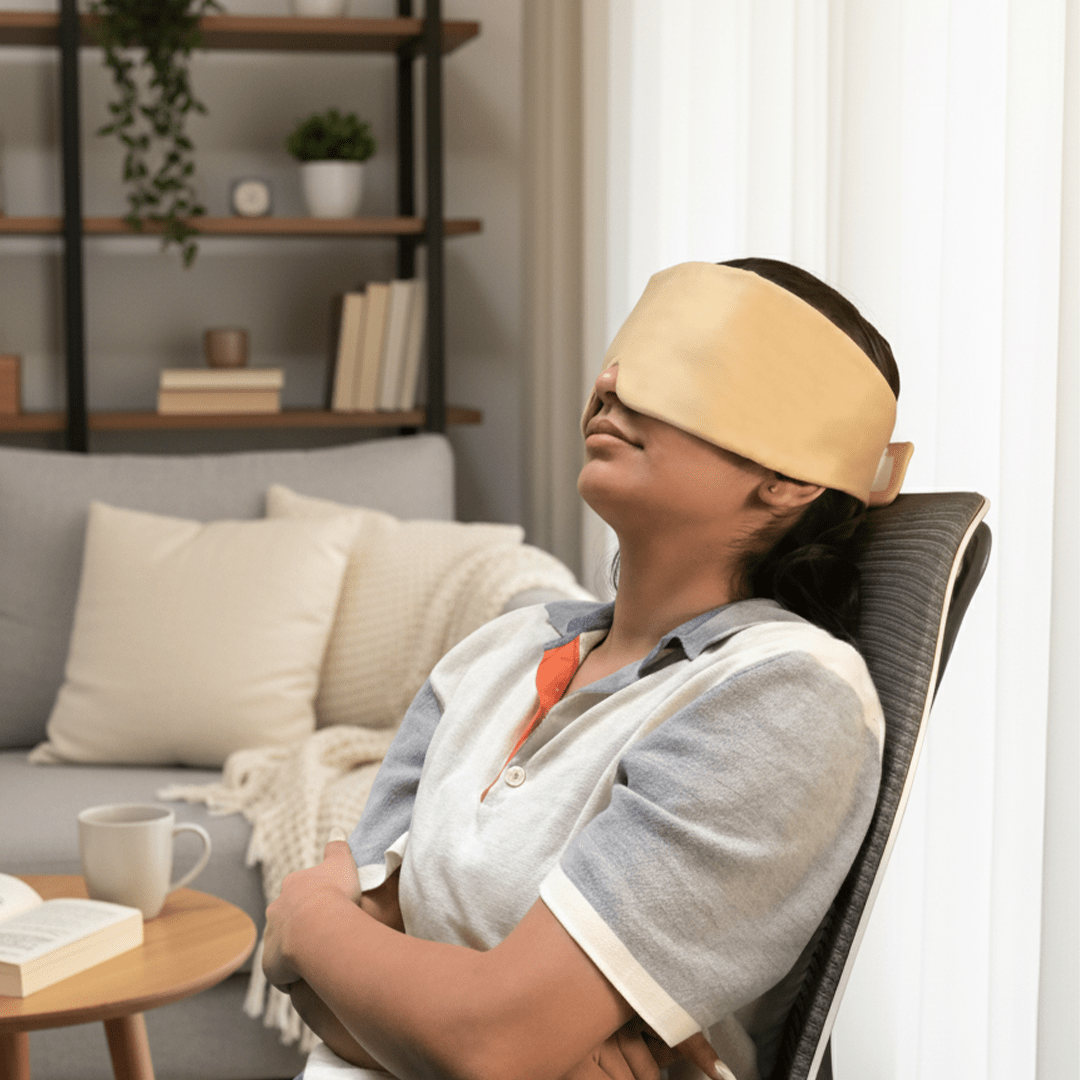 Lavender Eye Pillow – Premium Comfort & Relaxation – Eye Pillow on Brown Living™. SKU: SPEPLND01. Img 7.